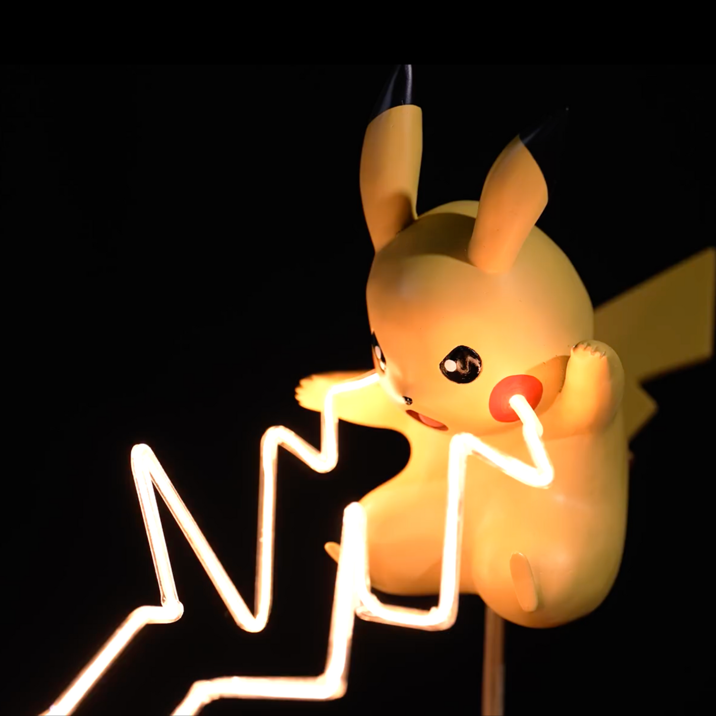 Main image - Pikachu Pokemon wireless charger with thunderbolt lightning LED lights | Perfect as a night light lamp decor gift for Pokémon fans.